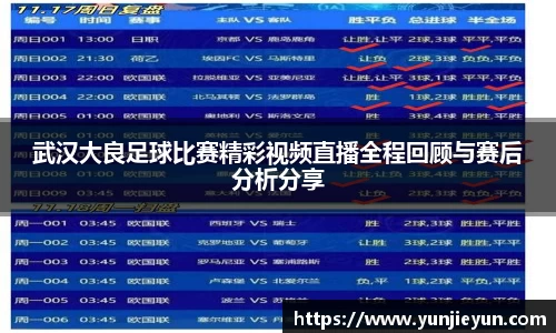 武汉大良足球比赛精彩视频直播全程回顾与赛后分析分享