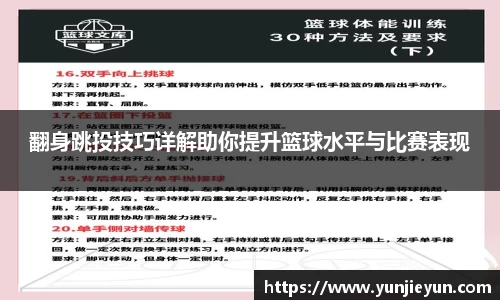 翻身跳投技巧详解助你提升篮球水平与比赛表现